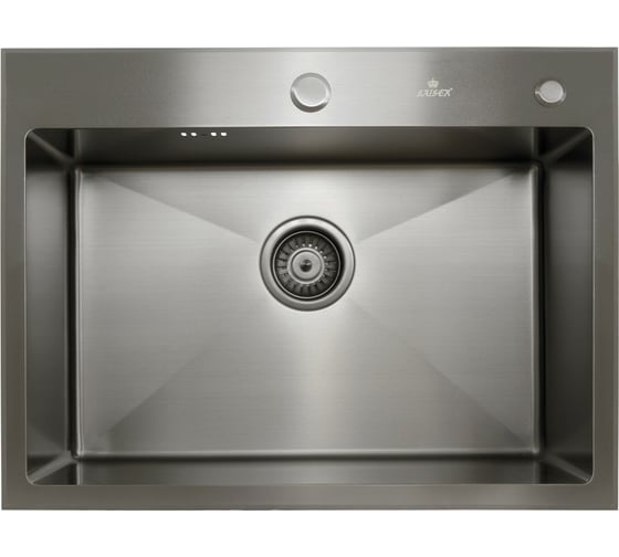 Мойка KAISER из нержавейки, 600x450x220, 1.2 мм, черная + сифон KSM-6046
