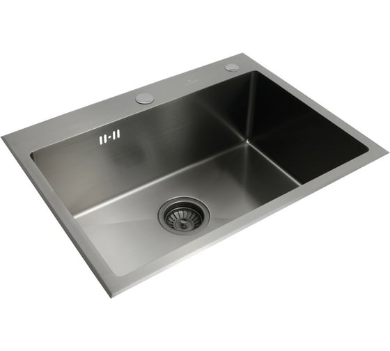 Мойка KAISER из нержавейки, 600x450x220, 1.2 мм, черная + сифон KSM-6046