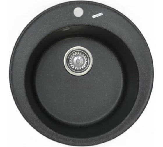 Мойка мраморная круглая Ф510 BlackWhite KAISER KMM-510 Bl&W 1