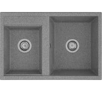 Мойка для кухни AQUATON Делия 78 DBL 2 чаши серый 1A723132DE230