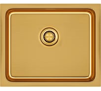 Мойка из нержавеющей стали Paulmark VISTA 54 брашированное золото, 540х440мм, PM305444-BG