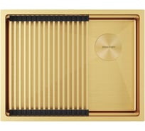 Мойка Paulmark нержавеющая сталь NEXT-PRO 58 UNI светлое золото, 580х450мм, Starke PM705845-LG