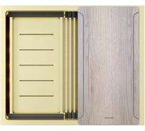 Мойка Paulmark нержавеющая сталь NEXT-MULTI SINK 54 UNI светлое золото, 540х450мм, PM785445-LG