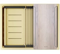 Мойка Paulmark нержавеющая сталь NEXT-MULTI SINK 58 UNI светлое золото, 580х450мм, PM785845-LG