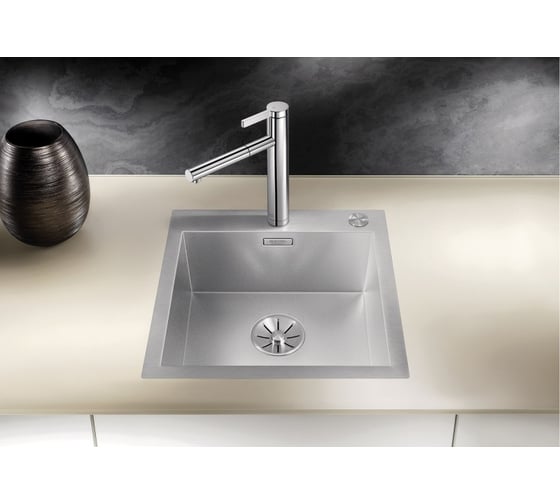 Мойка Blanco ZEROX 400 IF A нержавеющая сталь, Durinox, с отводной арматурой InFino 523100
