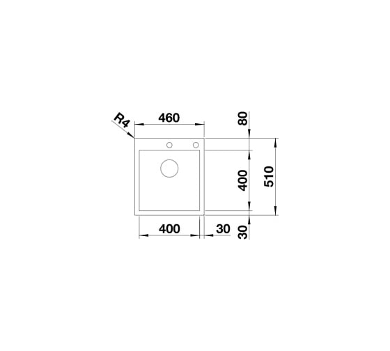 Мойка Blanco ZEROX 400 IF A нержавеющая сталь, Durinox, с отводной арматурой InFino 523100