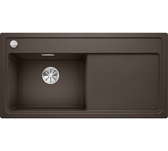 Мойка Blanco ZENAR XL 6S (чаша слева) Silgranit кофе, с клапаном автоматом InFino 523983