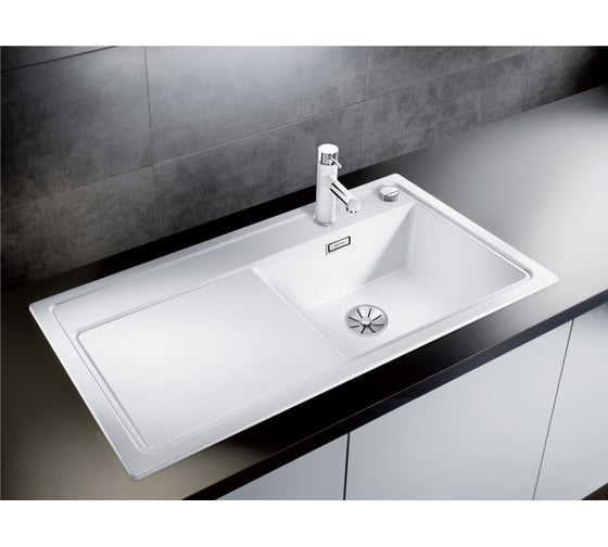 Мойка Blanco ZENAR XL 6S (чаша слева) Silgranit кофе, с клапаном автоматом InFino 523983
