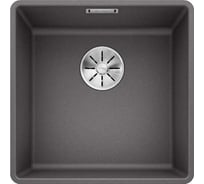 Мойка Blanco SUBLINE 400 F Silgranit темная скала, с отводной арматурой InFino 523495