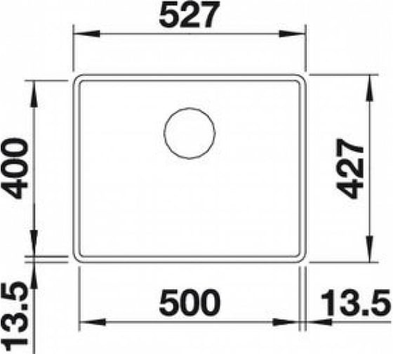 Мойка Blanco SUBLINE 500 F антрацит, с отводной арматурой InFino 523532