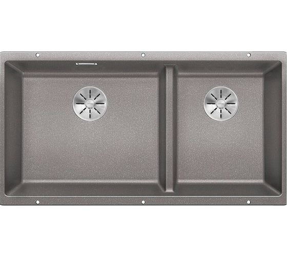 Мойка Blanco SUBLINE 480 320 U алюметаллик, с отводной арматурой InFino 523586