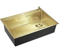 Кухонная мойка EMAR EMB-660(TOP) PVD Matt Gold