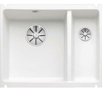 Мойка Blanco SUBLINE 350 150 U керамика PuraPlus, глянцевый, белый, с отводной арматурой InFino 523741