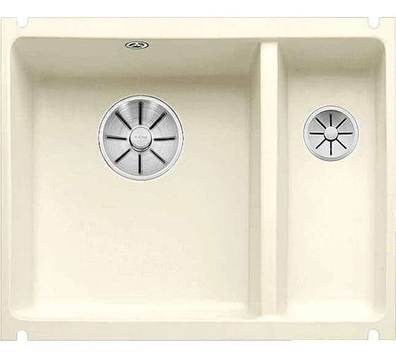 Мойка Blanco SUBLINE 350 150 U керамика PuraPlus, глянцевый, магнолия, с отводной арматурой InFino 523742 1