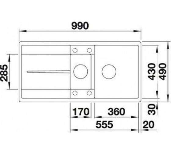 Мойка Blanco METRA 6S F Silgranit антрацит 519113