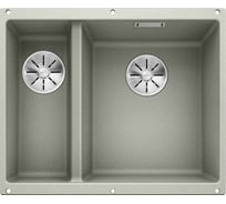 Мойка Blanco SUBLINE 340 160 U Silgranit жемчужный (чаша справа), с отводной арматурой InFino 523561