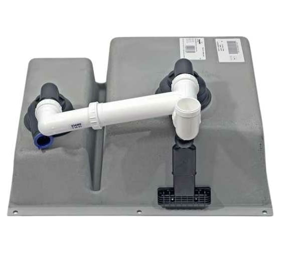 Мойка Blanco SUBLINE 340 160 U Silgranit жемчужный (чаша справа), с отводной арматурой InFino 523561