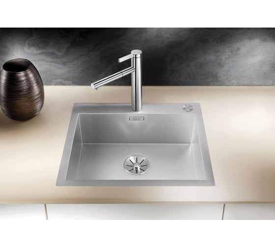 Мойка Blanco ZEROX 500 IF A нержавеющая сталь, Durinox, с отводной арматурой InFino 523101