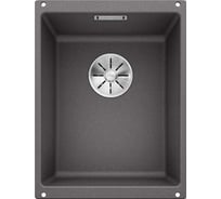 Мойка Blanco SUBLINE 320 U Silgranit темная скала, с отводной арматурой InFino 523407