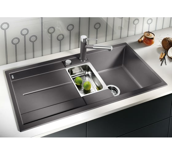Мойка Blanco METRA 6 S Silgranit жемчужная, с аксессуарами, с клапаном автоматом 520577
