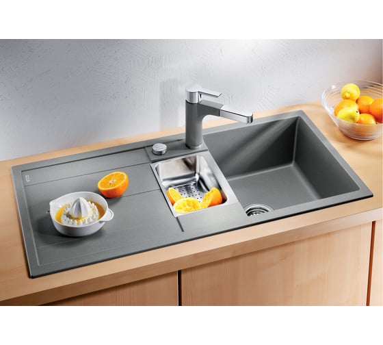 Мойка Blanco METRA 6 S Silgranit жемчужная, с аксессуарами, с клапаном автоматом 520577