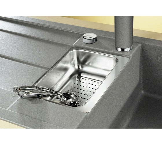 Мойка Blanco METRA 6 S Silgranit жемчужная, с аксессуарами, с клапаном автоматом 520577