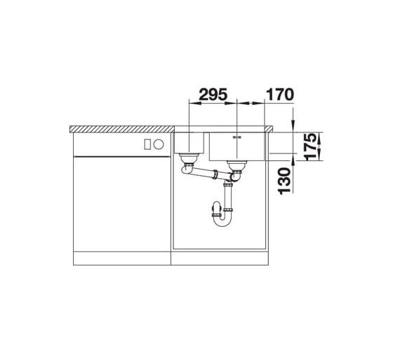 Мойка Blanco SUPRA 340 180 U левая чаша 525216