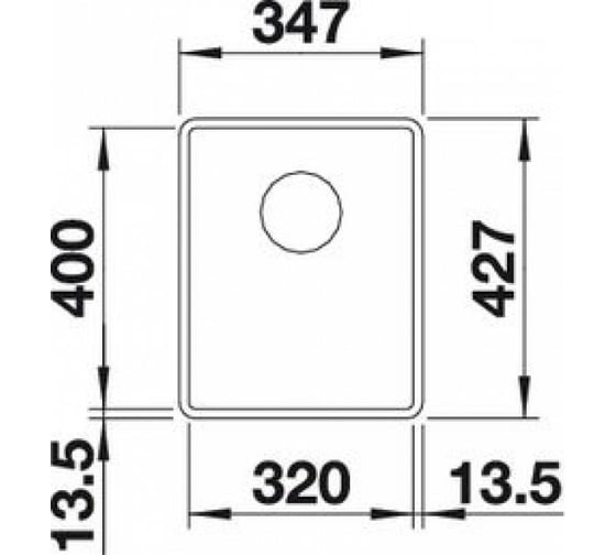 Мойка Blanco SUBLINE 320 F белый, с отводной арматурой InFino 523419