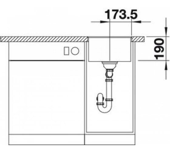 Мойка Blanco SUBLINE 320 F белый, с отводной арматурой InFino 523419