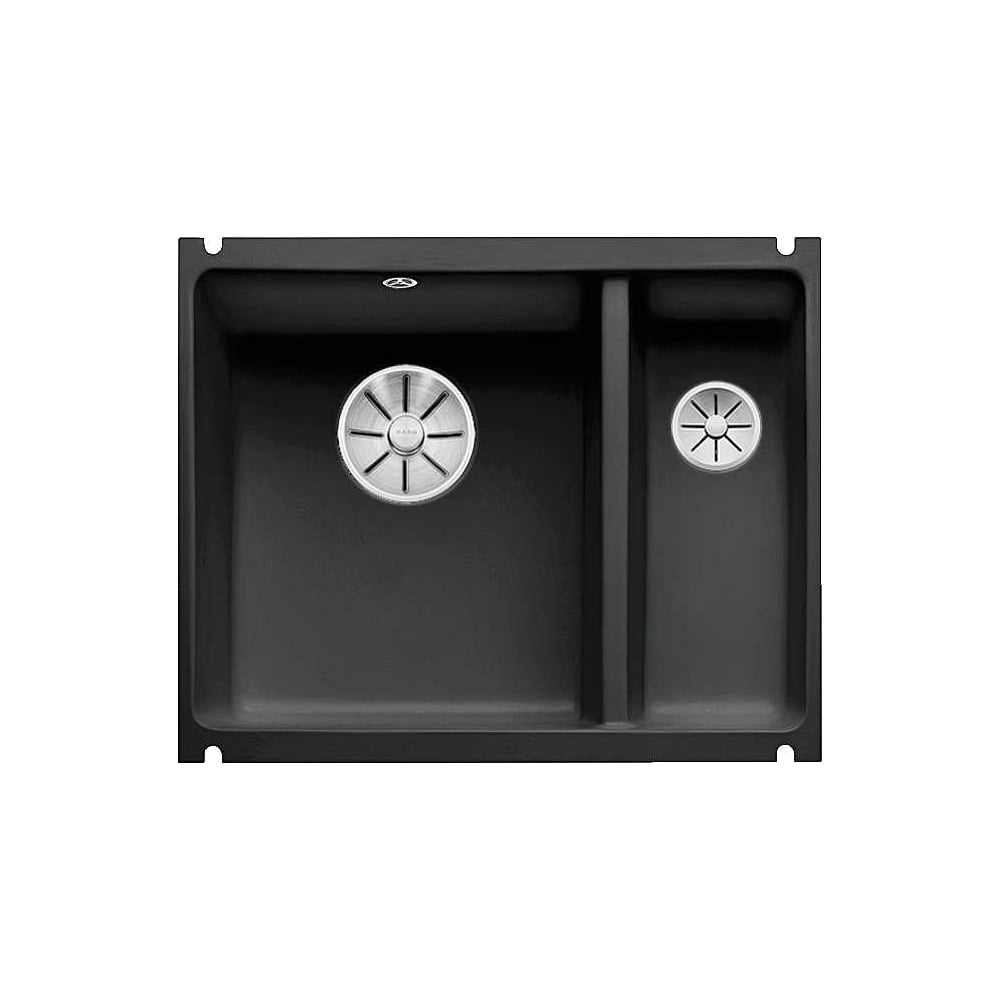 Мойка Blanco SUBLINE 350 150 U керамика PuraPlus, черный, с отводной ...