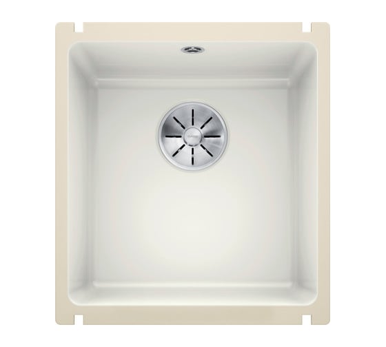 Мойка Blanco SUBLINE 375 U керамика PuraPlus, глянцевый, белый, с отводной арматурой InFino 523726 1