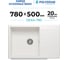 Кухонная мойка Polygran DEKA-780 №36 Белый Хлопок 72732036 2