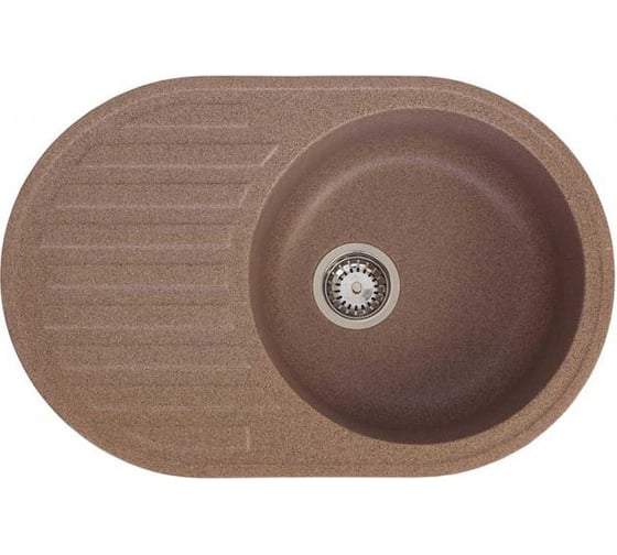 Мойка Alcora Вэлл Каролина 740х485 мм, терракотовый, с сифоном 0000000428 1