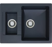 Мойка Alcora Практик G-017 грей, 640х492 мм, с сифоном 0000000150