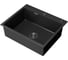 Мойка кухонная из нержавеющей стали Bauedge BAU SOUL NANO BLACK, сифон EASY CLEAN в комплекте KT6050B 6