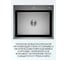 Мойка кухонная из нержавеющей стали Bauedge BAU SOUL NANO BLACK, сифон EASY CLEAN в комплекте KT6050B 2