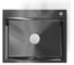 Мойка кухонная из нержавеющей стали Bauedge BAU SOUL NANO BLACK, сифон EASY CLEAN в комплекте KT6050B 8