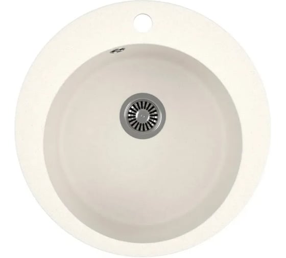 Мойка для кухни Bauedge BAU Dream Pro D 48, без выпуска, белый песок MY3005