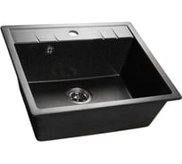 Мойка SANTREK AQUA PRO SQUARE SA-S561 1 чаша 560х500 мм (черный-308) (+сифон) 315488