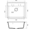 Мойка SANTREK AQUA PRO SQUARE SA-S561 1 чаша 560х500 мм (черный-308) (+сифон) 315488 2