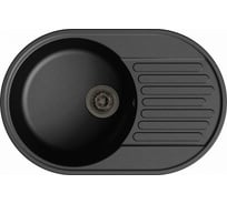 Мойка GRANFEST QUARZ GF-Z 18 чаша+крыло 740x480 черный 444908