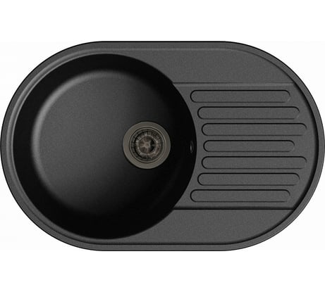Мойка GRANFEST QUARZ GF-Z 18 чаша+крыло 740x480 черный 444908