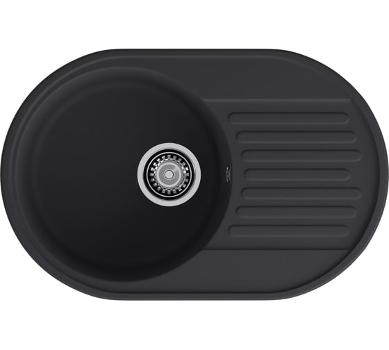 Мойка GRANFEST QUARZ GF-Z 18 чаша+крыло 740x480 черный 444908