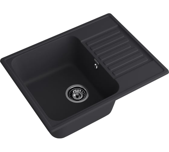 Мойка GRANFEST QUARZ GF-Z 13 чаша+крыло 620x480 черный 444902