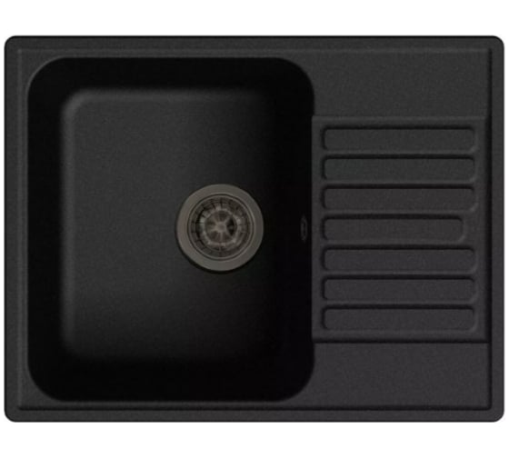 Мойка GRANFEST QUARZ GF-Z 13 чаша+крыло 620x480 черный 444902
