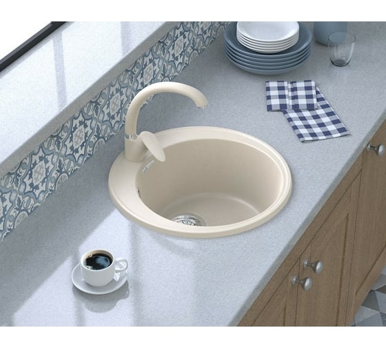 Мойка GRANFEST QUARZ GF-Z 08 D=480 черный 444884