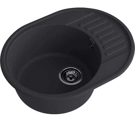 Мойка GRANFEST QUARZ GF-Z 58 чаша+крыло 620x480 черный 444890