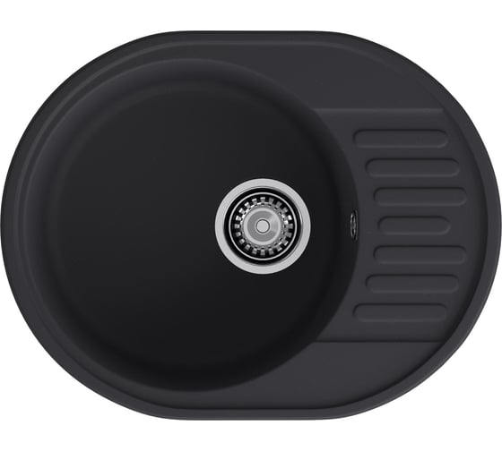 Мойка GRANFEST QUARZ GF-Z 58 чаша+крыло 620x480 черный 444890