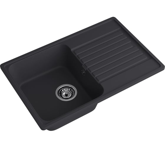 Мойка GRANFEST QUARZ GF-Z 78 чаша+крыло 740x480 черный 444920