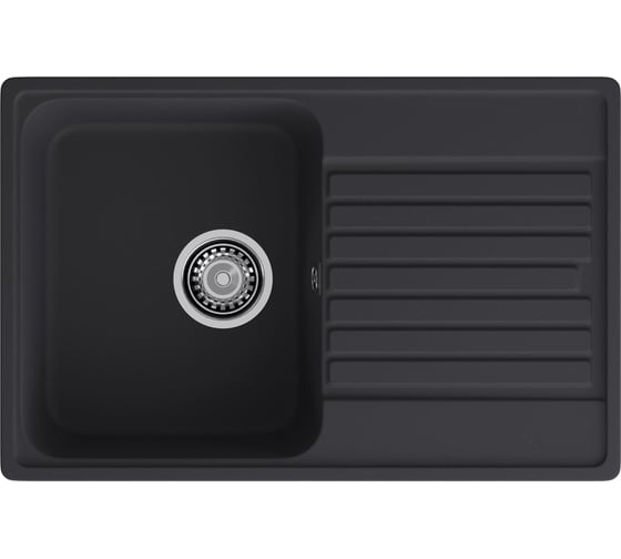 Мойка GRANFEST QUARZ GF-Z 78 чаша+крыло 740x480 черный 444920